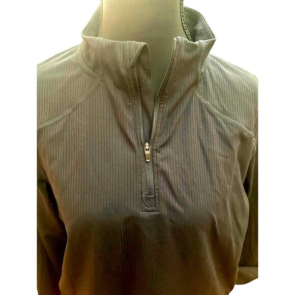 Mondetta Active Ribbed Quarter-Zip Pullover (Size L) NWOT Black - Picture 7 of 11